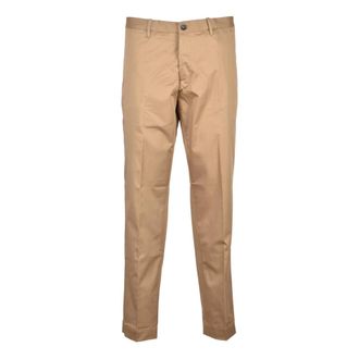 Nine In The Morning Chinos, male, Brown, Size: M Giove Piatto Trousers