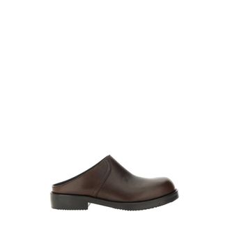 Dries Van Noten Zuecos de Piel - Shoes - Hombre - Marr&oacute;n - 40 EU