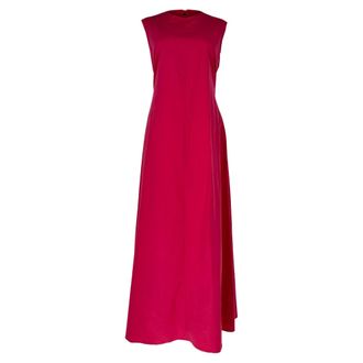 Max Mara S Max Mara Sleeveless Maxi Dress in Pink Cotton