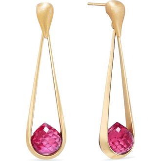 Dean Davidson Mini Samui Simulated Stone Drop Earrings in Siam Pink at Nordstrom