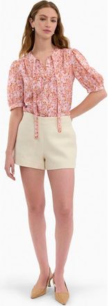 Rebecca Taylor Bellamy Silk Blouse in Pale Pink Multi at Nordstrom, Size X-Small