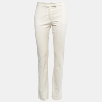 Joseph Cream Stretch Cotton Slim Fit Trousers
