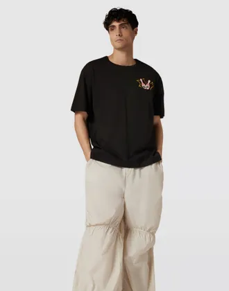 Kenzo Mens Bowling Team Logo Oversize T-Shirt Black Clothing > Polo & T-Shirts