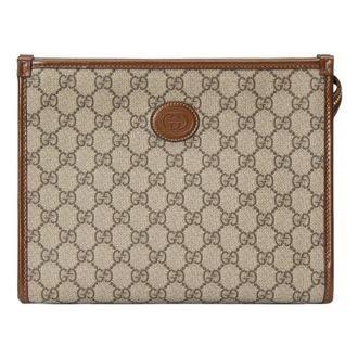 Gucci Beauty Case With Interlocking G Beige Ebony Brown Sugar 672956-92TCG-8563
