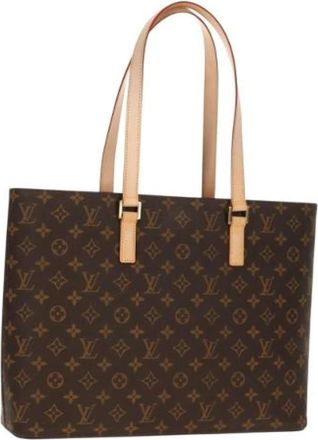 Louis Vuitton Pre-owned Tote Bags, female, Brown, Size: ONE SIZE Pre-owned Vintage Canvas Tote Bag