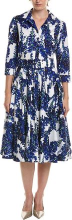 Samantha Sung Amber Wisteria Bloom Midi Shirtdress