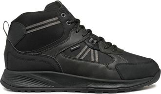 Geox Zwarte Enkellaarzen voor Mannen - Heren - Veterlaarzen - Zwart - 43 EU - Polyester - Schoenen