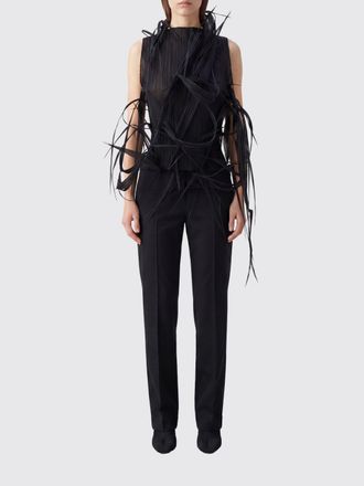 Issey Miyake Top da sera asimmetrico slim fit con pannelli e ricami