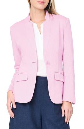 Gibsonlook Inverted Notch Collar Cotton Blend Knit Blazer in Pirouette Pink at Nordstrom, Size Xx-Small