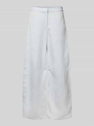 Sams&oslash;e & Sams&oslash;e Wide Leg Pants mit Leinen-Anteil Modell SAROKO in Hellgrau Melange, Gr&ouml;&szlig;e XL