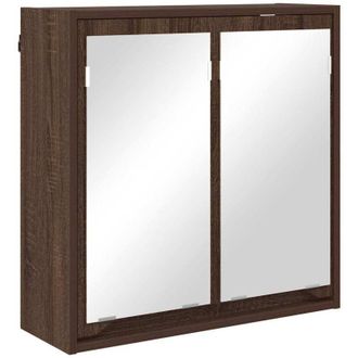 vidaXL Mobiletto per specchio da bagno Rovere Marrone 60 x 20 x 60 cm vidaXL