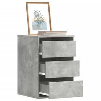 vidaXL vidaXL Cassettiera Angolo Grigio Cemento 40x41x58cm Legno Multistrato