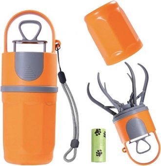 No Brand Recogedor De Excrementos F&aacute;cil De Transportar Con Bolsas, Recogedor De Excrementos Port&aacute;til Para Perros De Todas Las Razas, Compacto Para Guardar (nar