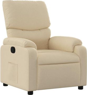 vidaXL vidaXL Poltrona reclinabile in tessuto color crema