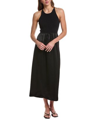 525 america Deanna Mixed Media Sweater Midi Dress