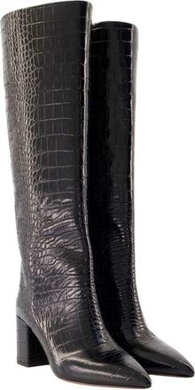 PARIS TEXAS Womens Anja 70 Boots - Paris Texas Leather Black Calfskin Shoes