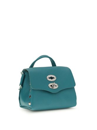 Zanellato Womens Postina Shoulder Bag Green Pesto Genovese Calf Leather Bos Taurus