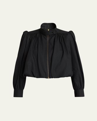 Chlo&eacute; Shirred Canvas Jacket