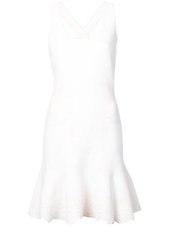 Alexander McQueen shell embroidered mini dress - Wit