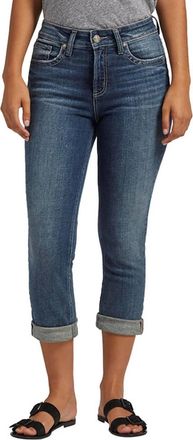 Silver Jeans Co Avery High Rise Capri Jeans - Plus In Indigo