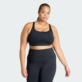 adidas Womens adidas Optime Workout 3-Stripes Medium Support Bra (Plus Size)