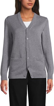 Lands End School Uniform Adult Legacy Varsity Cardigan in Pewter Heather at Nordstrom, Size Xx-Large
