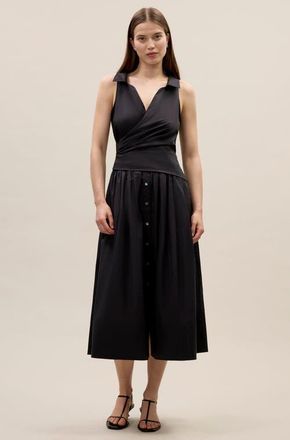 Rebecca Taylor Isla Poplin Dress in Black at Nordstrom, Size 10