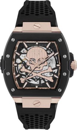 Philipp Plein The $keleton 2.0 Automatic Silicone Strap Watch, 44mm in Tte at Nordstrom
