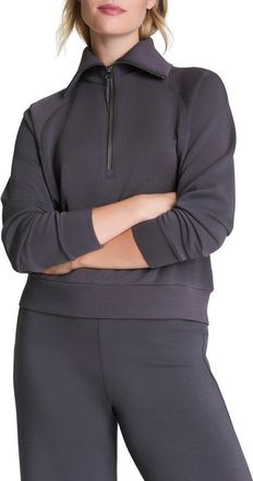 Spanx AirEssentials Half Zip Sweatshirt in Storm at Nordstrom, Size X-Small