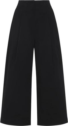 STUDIO NICHOLSON Broeken, Dames, Zwart, S, Katoen, Dordoni Deep Pleat Volume Ankle Crop