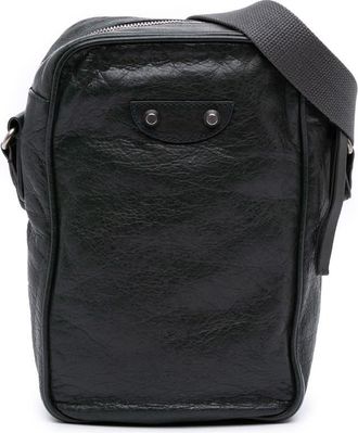 Balenciaga Pre-owned Balenciaga Lambskin Motocross Classic Reporter Crossbody 272861A.1202A.528147