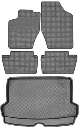 OEM Peugeot 307 Kombi (sw) De 2002 A 2007 Set - Alfombrillas De Goma Para Coche + Alfombrilla Para Maletero