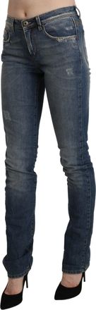 Ermanno Scervino Washed Mid Waist Skinny Womens Jeans