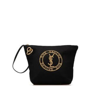 Saint Laurent Pre-owned Clutches, female, Black, Size: ONE SIZE Pre-owned Leather Clutch