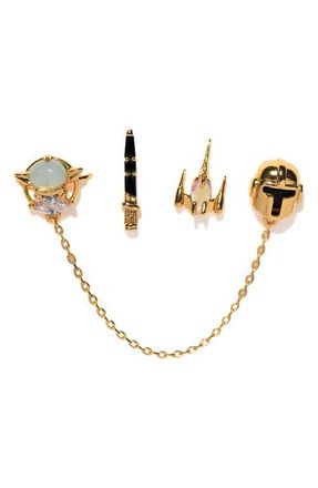 Girls Crew Star Wars This is the Way Set of 3 Mismatched Earrings in Gold at Nordstrom