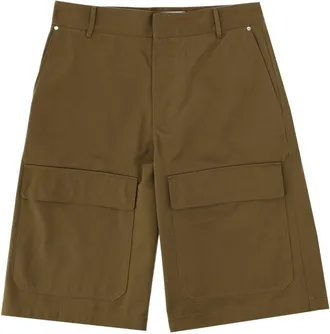 Msgm Straight Mid-Thigh Denim Shorts