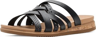 Skechers Desert Kiss Low - Sunny Strolls Womens Sandals Black : 6.5 M, Faux Leather