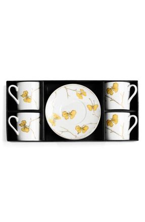 Michael Aram Butterfly Gingko Demitasse 9-Piece Set in White/Yellow at Nordstrom