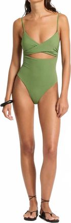 Bond-Eye Amira Reversible One Piece In Martini Black