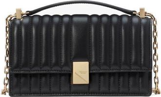 Kate Spade New York mini deco quilted leather convertible crossbody bag in Black at Nordstrom