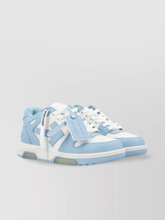 Off-white leather low-top sneakers