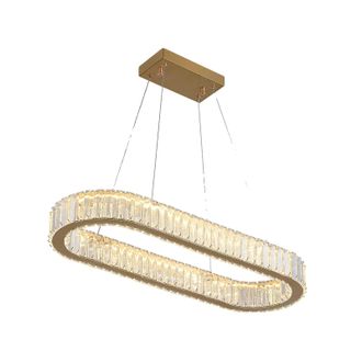OEM L&aacute;mpara De Ara&ntilde;a, Dise&ntilde;o Elegante, Iluminaci&oacute;n Brillante, 70 Cm De Largo - Color Dorado, Con Mando A Distancia