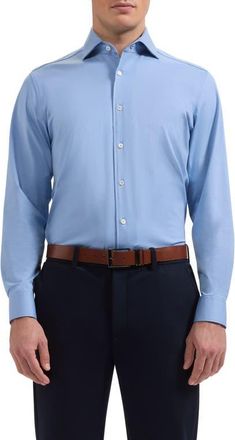 Bugatchi Devon OoohCotton Button-Up Shirt in Air Blue at Nordstrom, Size Xxx-Large