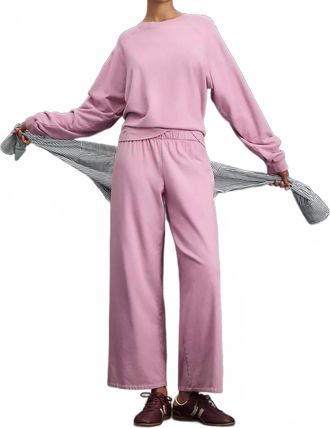 Electric & Rose Wylie Wide Leg Sweatpant In Lilac