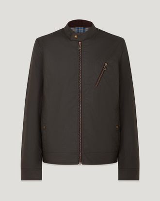 Belstaff Sideline Jacket Mens Waxed Cotton Faded Olive Size 2XL