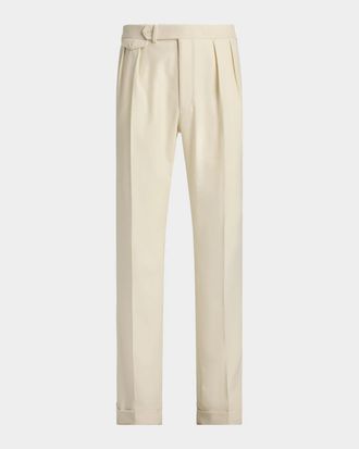 Ralph Lauren Purple Label Men & apos;s Gregory Hand-Tailored Wool Trousers