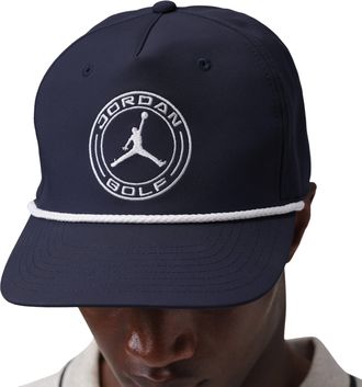 Nike Jordan Pro Structured Dri-FIT Flat-Brim Golf Hat Obsidian Kelly Green White IM4540-451