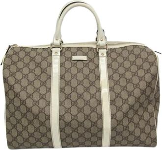 Gucci Pre-owned Boston Bag - Dames - Vintage Weekendtas - Beige - ONE Size - Leer - Vintage