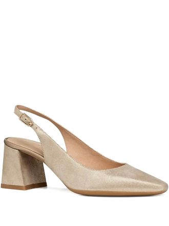 Geox 65mm leather heeled pumps - women - Leather/Polyurethane/Thermoplastic Polyurethane (TPU)/Leather - 37 - Neutrals