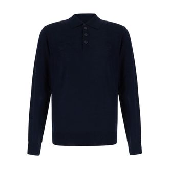 Emporio Armani Tops, Heren, Blauw, XL, Polo Kraag